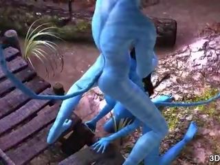 Avatar μωρό πρωκτικό πατήσαμε με τεράστιος μπλε καβλί